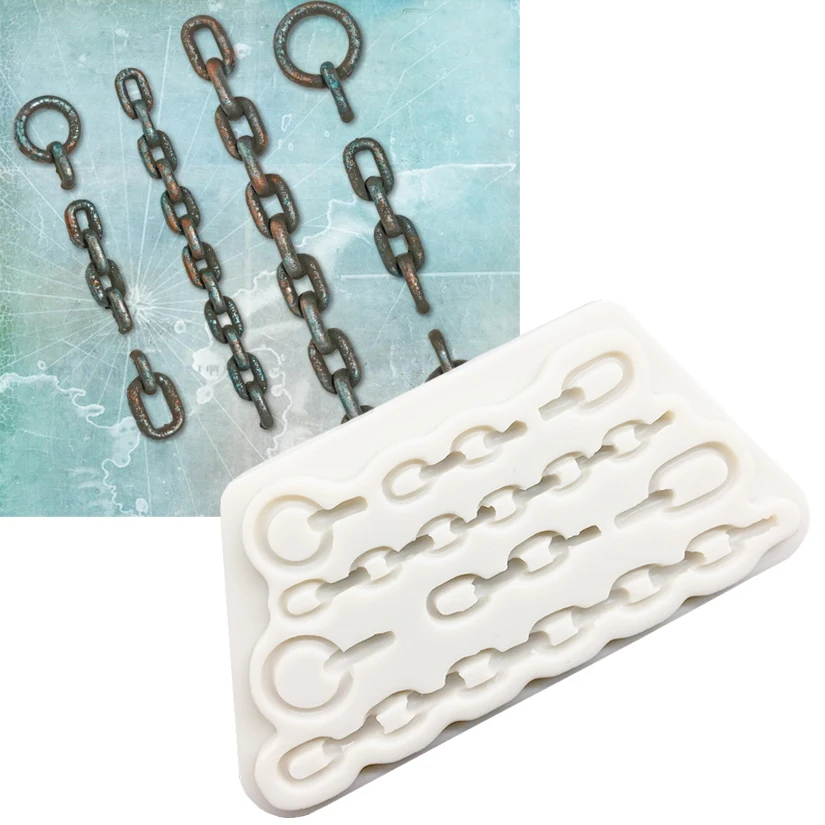 Iron Chain Silicone Mold Sugarcraft Chocolate Cupcake Baking Mold Fondant Cake Decorating Tools