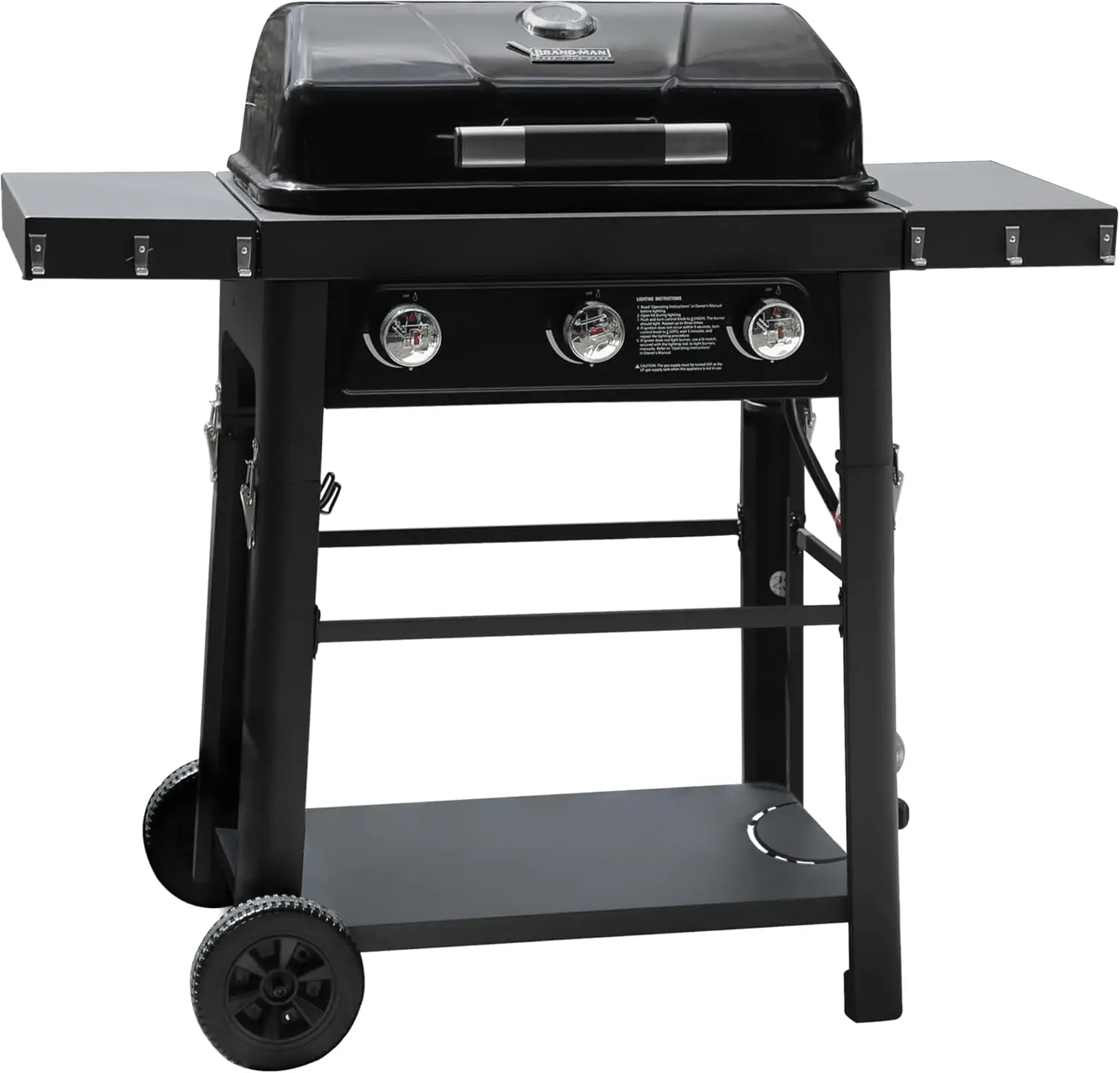 

3 Burner Propane Gas Grill with Portable Tabletop Propane Grill & Enameled Cast Iron Grates, Gas BBQ Grill for Outdoor Cooking