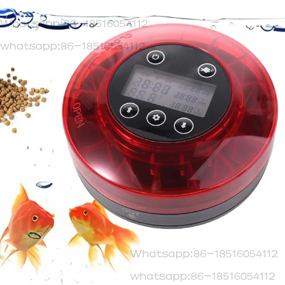 with Timer Fish Auto Feeder LCD Display Digital Aquarium Automatic Food Dispenser with USB Cable Rechargeable Fish Tank Supplies