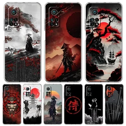Japanese Bushido Samurai Phone Case For Xiaomi 14 13 12 Lite Mi 11 11X 13T 12T 11T For Poco X5 X4 X3 NFC F5 F4 M4 Pro 5G Cover