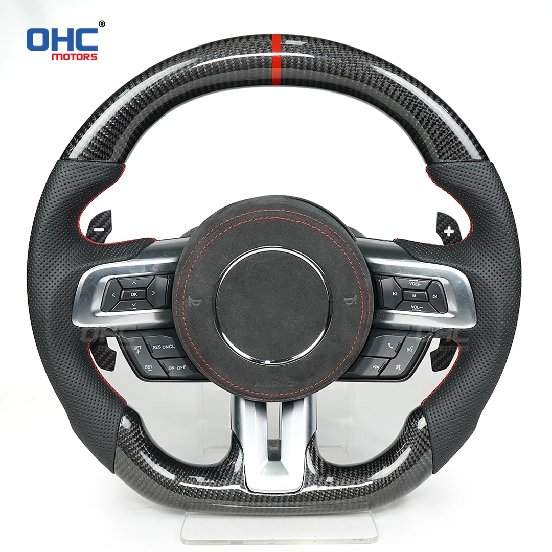 OHC Motors Magnetic Carbon Fiber Paddle Shifters Compatible for Mustang GT/Shelby 2015-2023 Steering Wheel Paddles Shifter