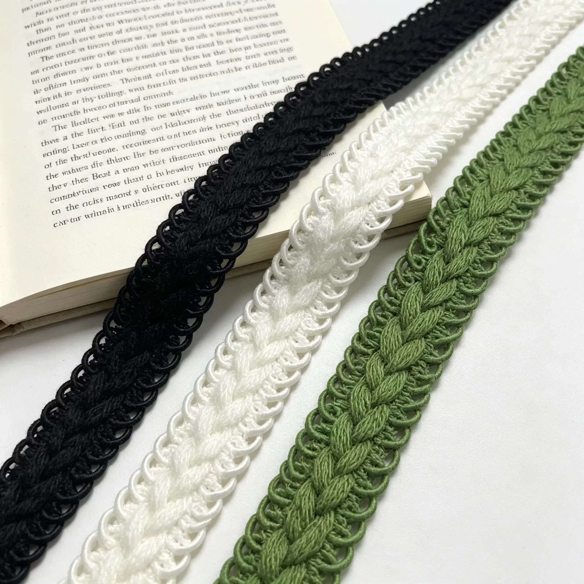 10yard Centipede braid woven lace,Clothing collar pocket placket bag DIY decorative strip lace trim