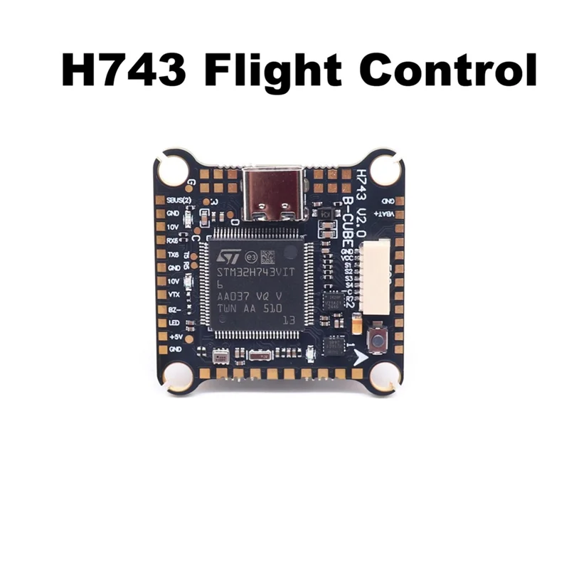 AA08-H743 45A 4-INI ESC For RC FPV Racer Drone Flight Control 3-6S FPV Stack Dual BEC 30.5Mm X 30.5Mm