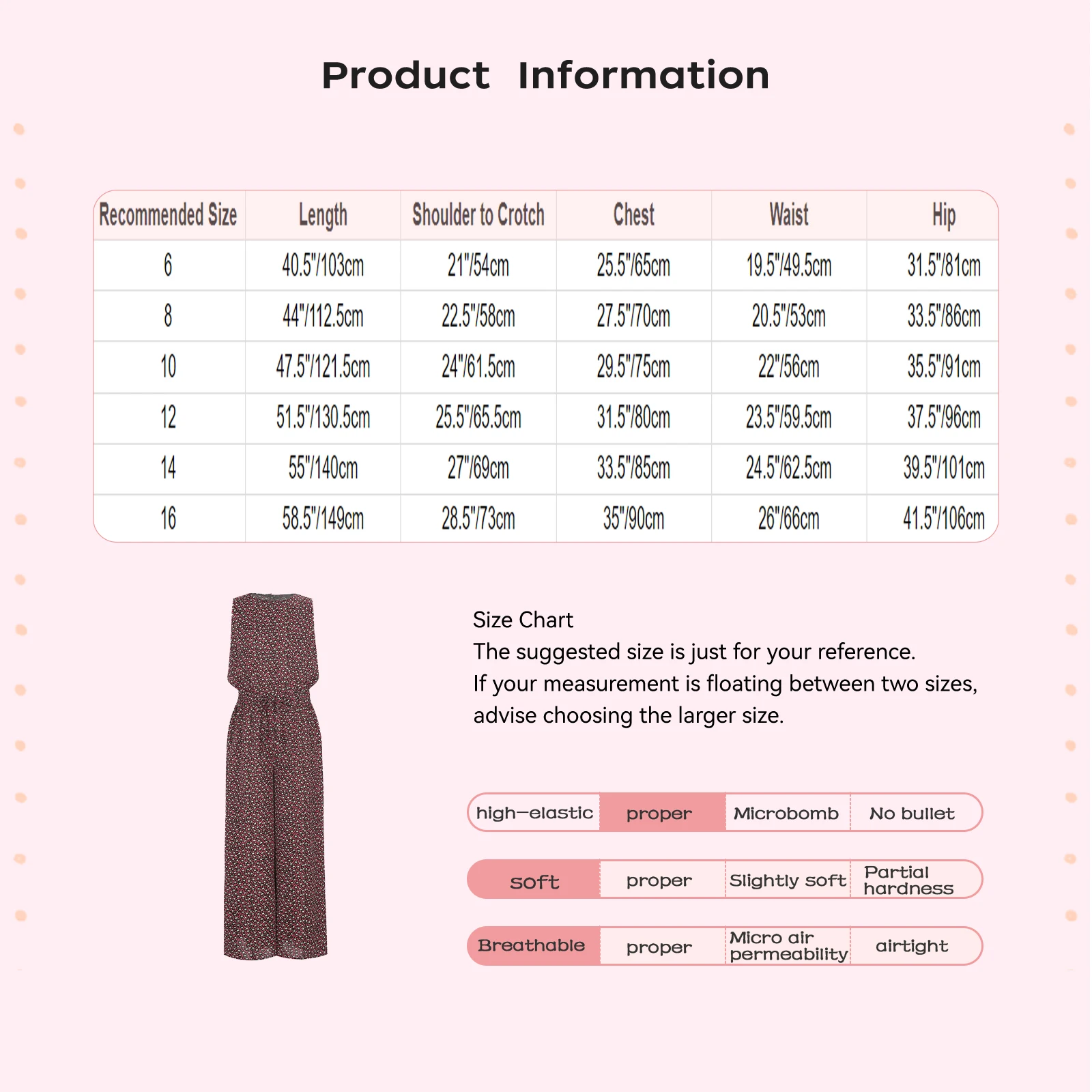Jumpsuit Bunga untuk Anak Perempuan, Romper Kasual Berlengan Lebar Tanpa Lengan untuk Liburan, Pantai, Taman, Piknik