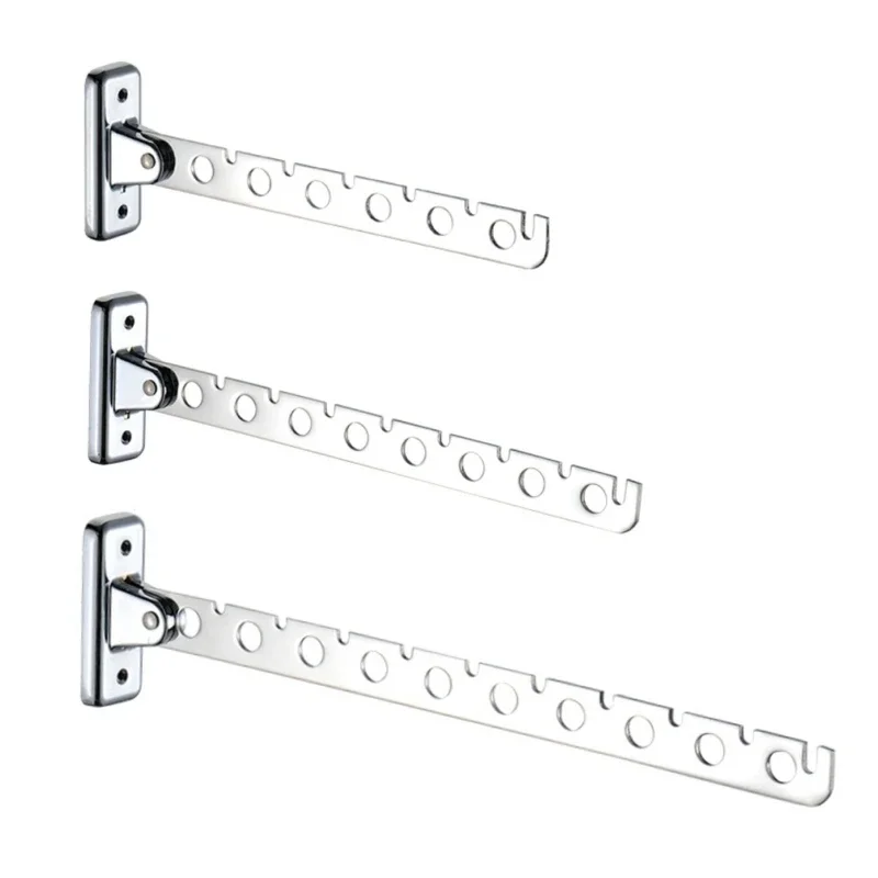 

6 /8/10 Holes Folding Stainless Steel Wall Mounted Hanger Hook Wardrobe Cloakroom Fold Hanger Clothes Hangers Storage System