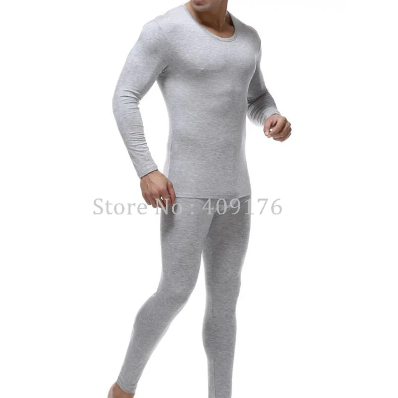 Modal Long Johns Men Thermal Underwear Set Warm Body Thin Underwear O Neck Tops Buttoms Big Large Waist XL-7XL