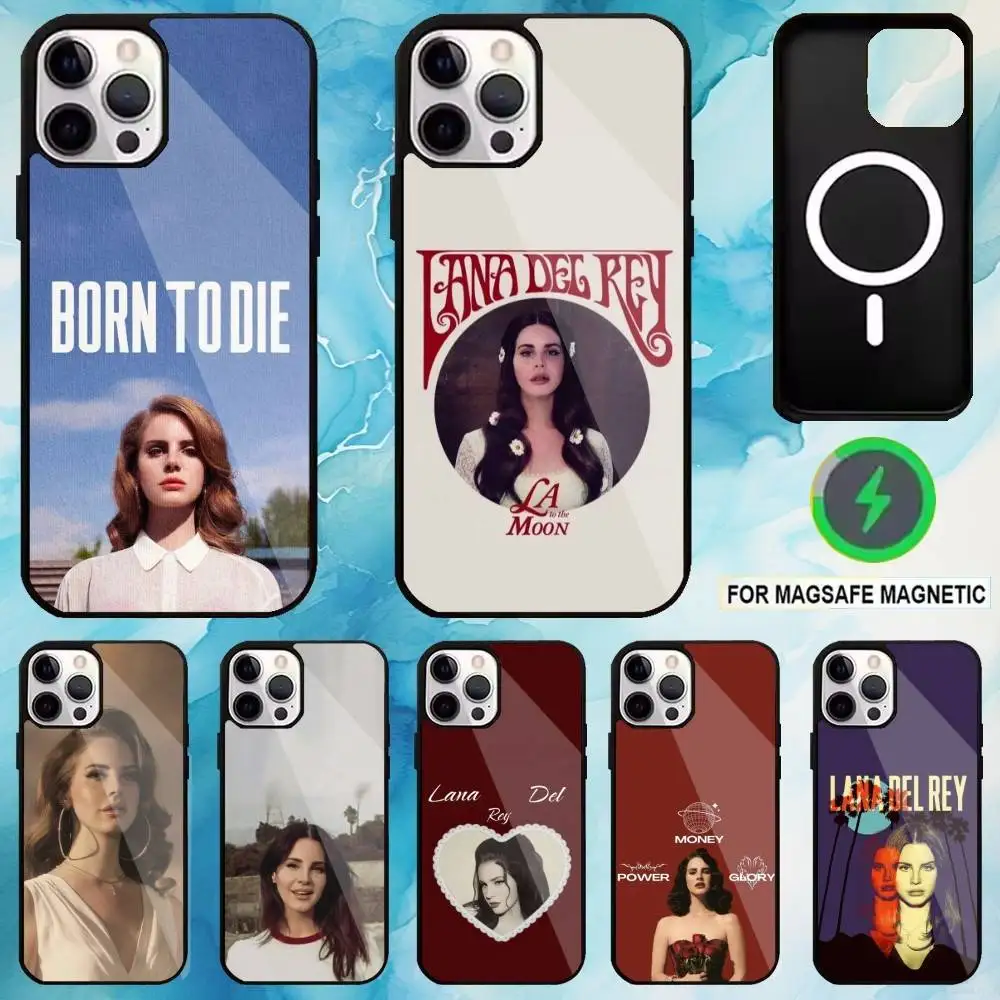 

Girl Singer L-Lana D-Del Rey Phone Case For iPhone17,16,15,14,13,12,11 Plus,Pro Max Magnetic Magsafe Wireless Charging