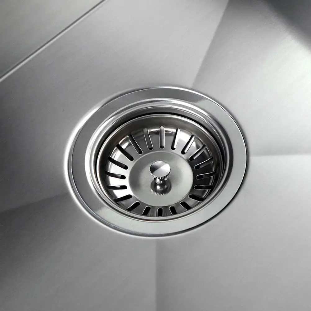 

2Pcs Stainless Steel Sink Drain Cover Filter for Kitchen Bathroom Washing Basin Hair Residue Stopper Drain Filter Covers Sink