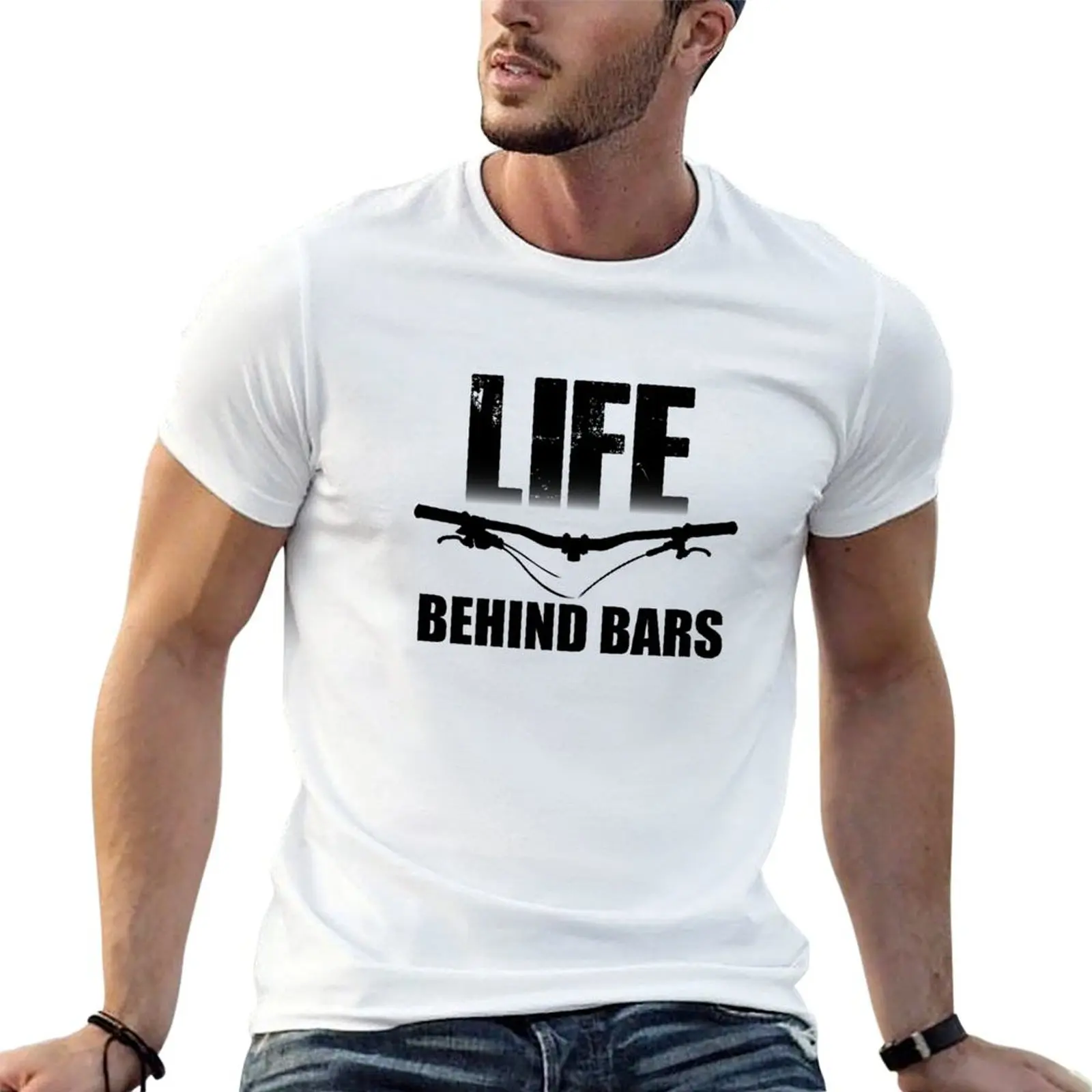 Life Behind Bars Mountain Biking / MTB Design T-Shirt rapper graphic tees blacks mens clothing