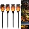 Garden Solar Lights Outdoor Flickering Flames Torch Solar Path Light Dancing Flame Lighting Dusk to Dawn Flickering Torches