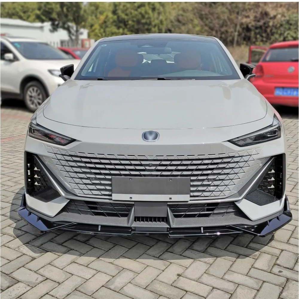 For Changan UNI-V 2022-2024Car Accessories3PCS Front Bumper Lip Spoiler Side Splitter Deflector Guards Body Kit Cover