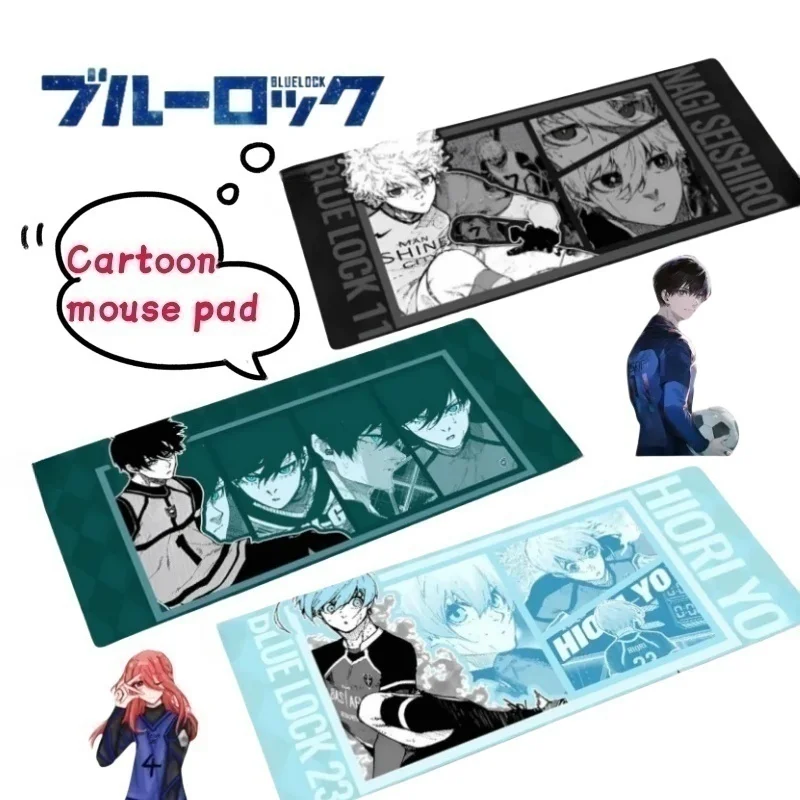 Blue Lock Chigiri Hyoma Yoichi Isagi Seishiro Nagi nueva alfombrilla de ratón de ordenador gruesa creativa animación dibujos animados escritorio Mat
