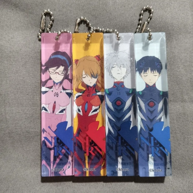

5Pcs Neon Cute Genesis Classic Evangelion Anime Peripheral Acrylic Brick Keychain Cute Bag Exquisite Gift for Best Frien