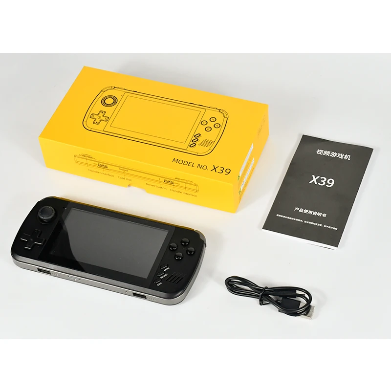 Консоль игровая POWKIDDY X39pro, 4,3 дюйма, IPS, с проводными контроллерами