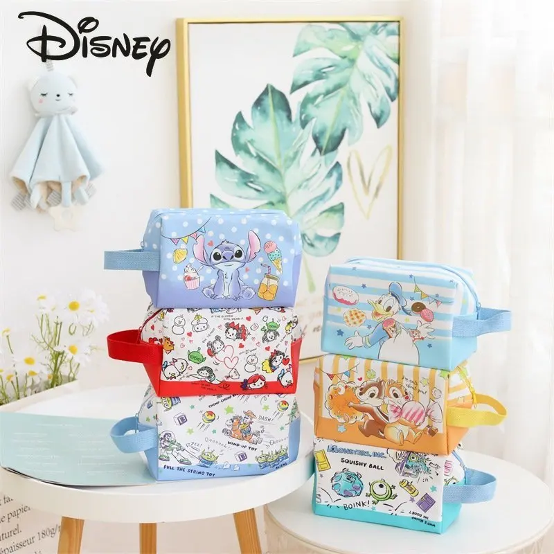 Disney New Makeup Bag Fashion borsa portaoggetti portatile leggera di alta qualità Cartoon Love borsa da viaggio multifunzionale