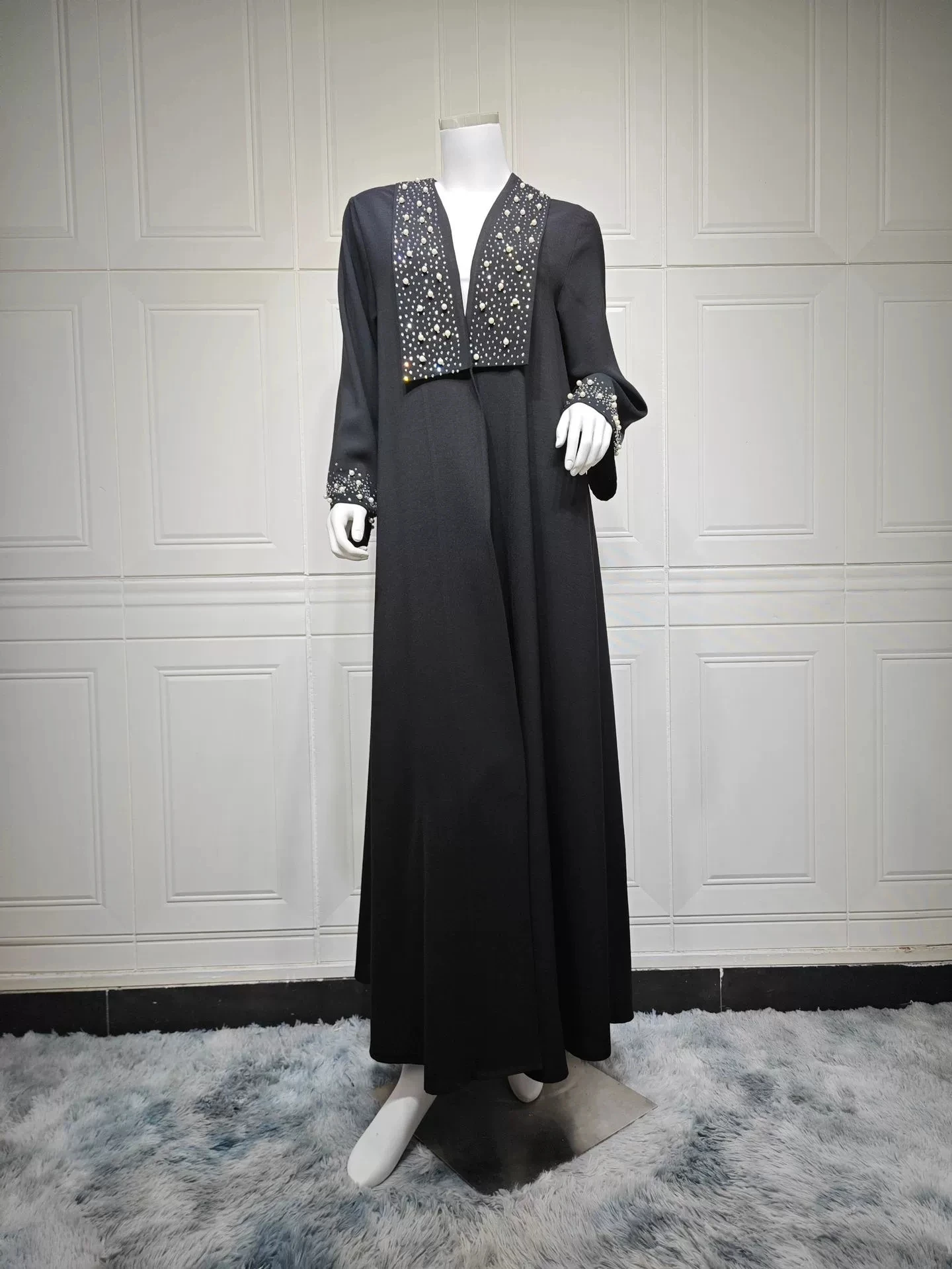 Ramadan marocain musulman diamant chaud mode moyen-orient Robe banlieue Abaya dubaï Cardigan Robe Abaya vêtements pour femmes