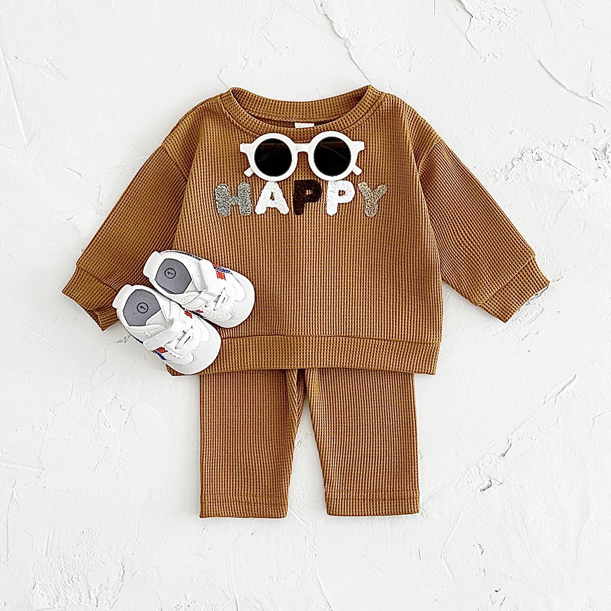 Ins Baby Set Boys Girls Spring Autumn Clothing Newborn Baby Sweatshirt + Pants Kids Suit Outfit Costume Sets Cotton 2Pcs