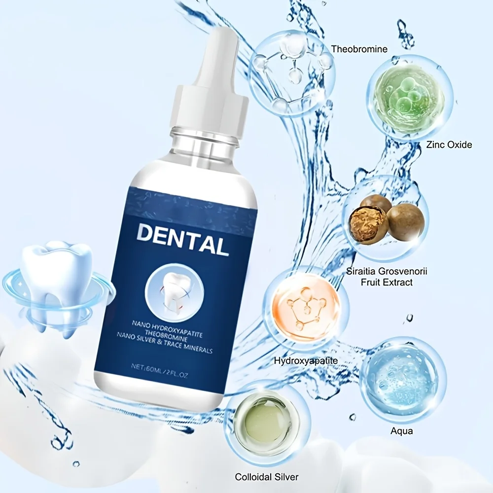 1/2/3 Pcs Tooth Care Solution Drops with Hydroxyapatite - Enamel Protection for Sensitive Teeth & Gums, Freshens Breath, 2.03oz