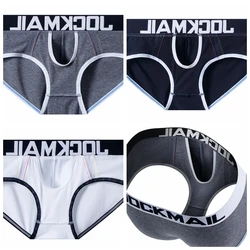 JOCKMAIL-ropa interior Sexy para hombre, calzoncillos convexos en U con bolsa para pene grande, suspensorio Wonderjock, calzoncillos de algodón, ropa interior Gay