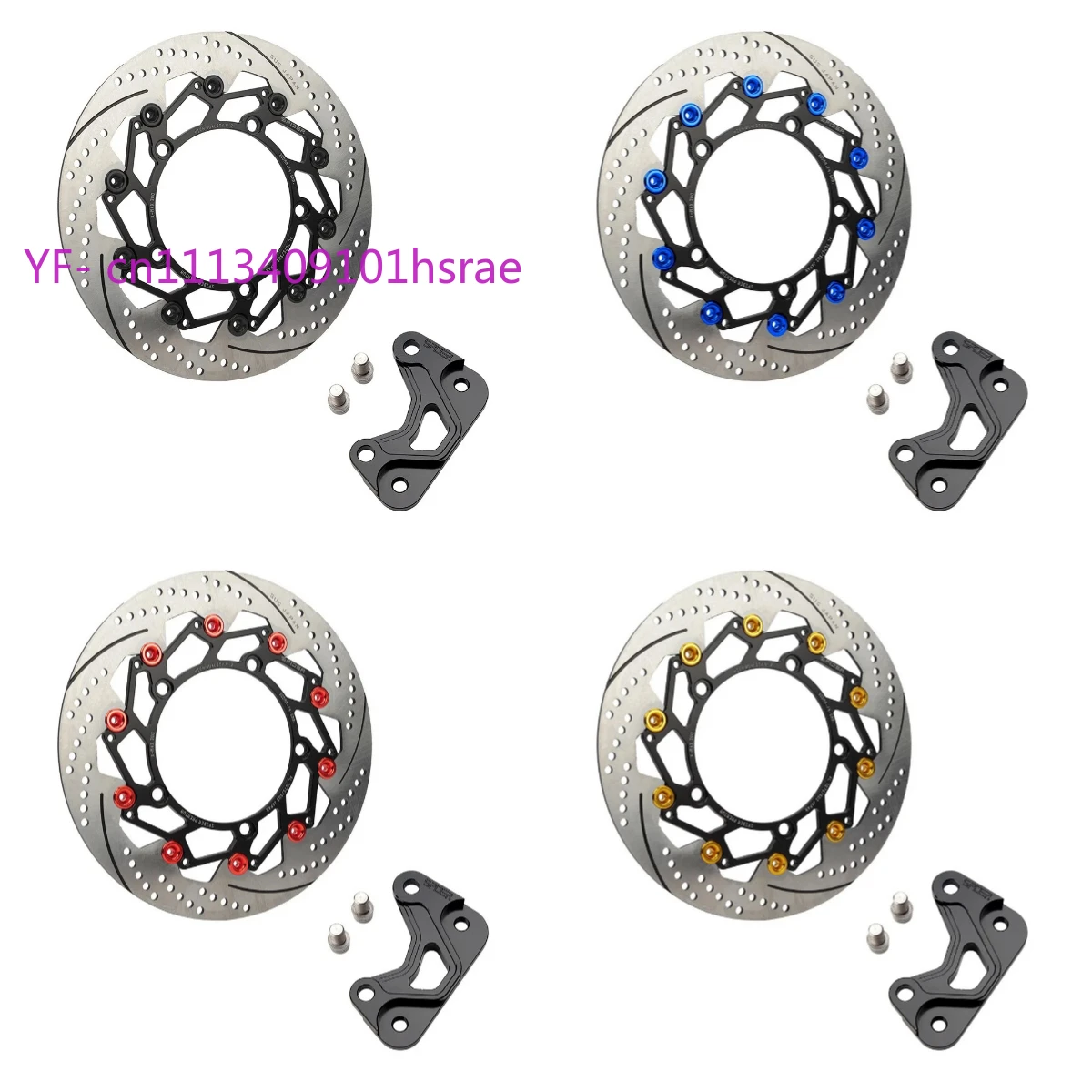 Motorcycle Brake Disc Kit, 300MM Floating Rotor with Calipers, Pump Adapters & Bracket for YAMAHA XMAX300