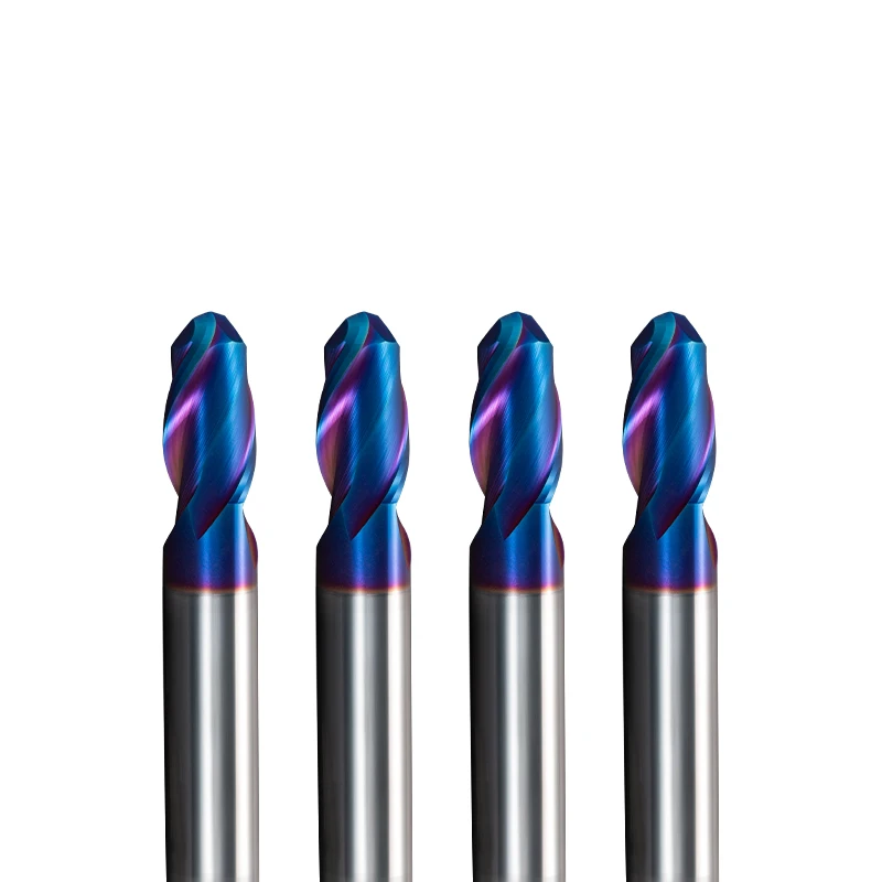 2 flauti HRC65 Ball End lega carburo fresatura acciaio al tungsteno fresa frese utensili da taglio CNC per acciaio 50mm-75mm