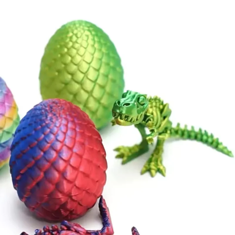 3D Printing Tyrannosaurus egg  Dragon Movable Joint Decoration Festival Gift Desktop Ornament Dinosaur Stress Relief Tool