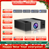 Touyinger Q11W 2000 ANSI Lumens HD 4K Video WiFi High-Quality Sound Low Power Fully Enclosed Home Theater Projector