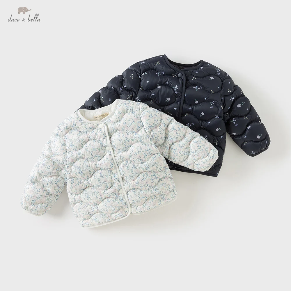 Dave Bella Children's Down Jacket Tops  Autumn Winter Fashion Casual Comfortable Sweet Girls Overcoat Outdoor Warm DB4254551