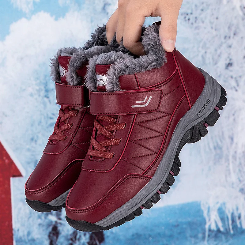 Winter Stiefel Männer Wasserdichte Leder Komfortable Marke Warme Schnee Ankle Boot Sicherheit Nicht-slip Arbeit Slipper Australischen Plattform Boot