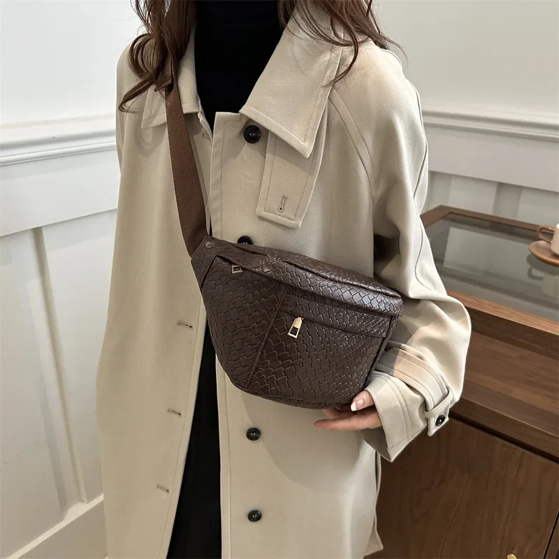 

2025 New Season Artisan Woven Bag for Women Solid Tone Crossbody & Fanny Pack with Rustic Charm for Everyday Use