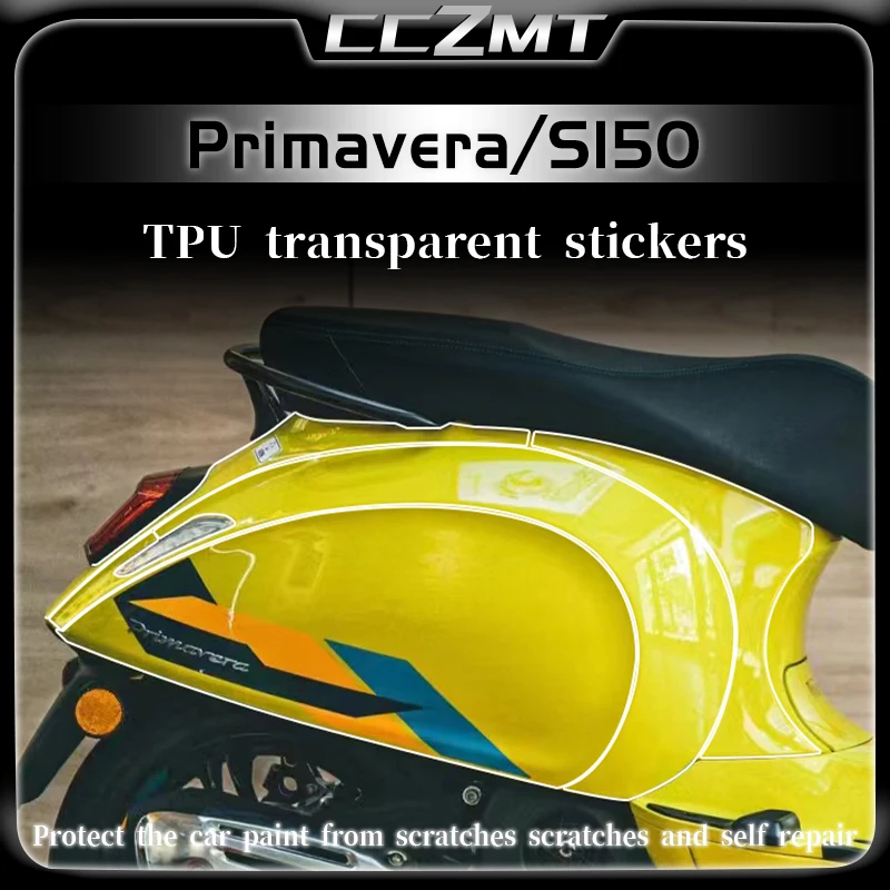 

For Vespa Primavera 150 PRIMAVERA S150 2024 Invisible Car Clothing Adhesive Transparent Protective Film Modification Accessories