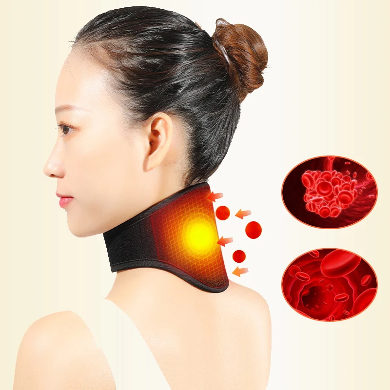 Neck Shoulder Pulse Adjustable Electric Heating Neck Brace Cervical Vertebra Fatigue Therapy Neck Pain Relieve Strap Massage