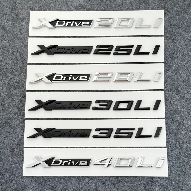 

Car Fender Trunk Badge Sticker For BMW X1 X2 X3 X4 X5 X6 X7 Xdrive 20LI 25LI 28LI 30LI 35LI 40LI 45LI 50 Emblem Logo Accessories