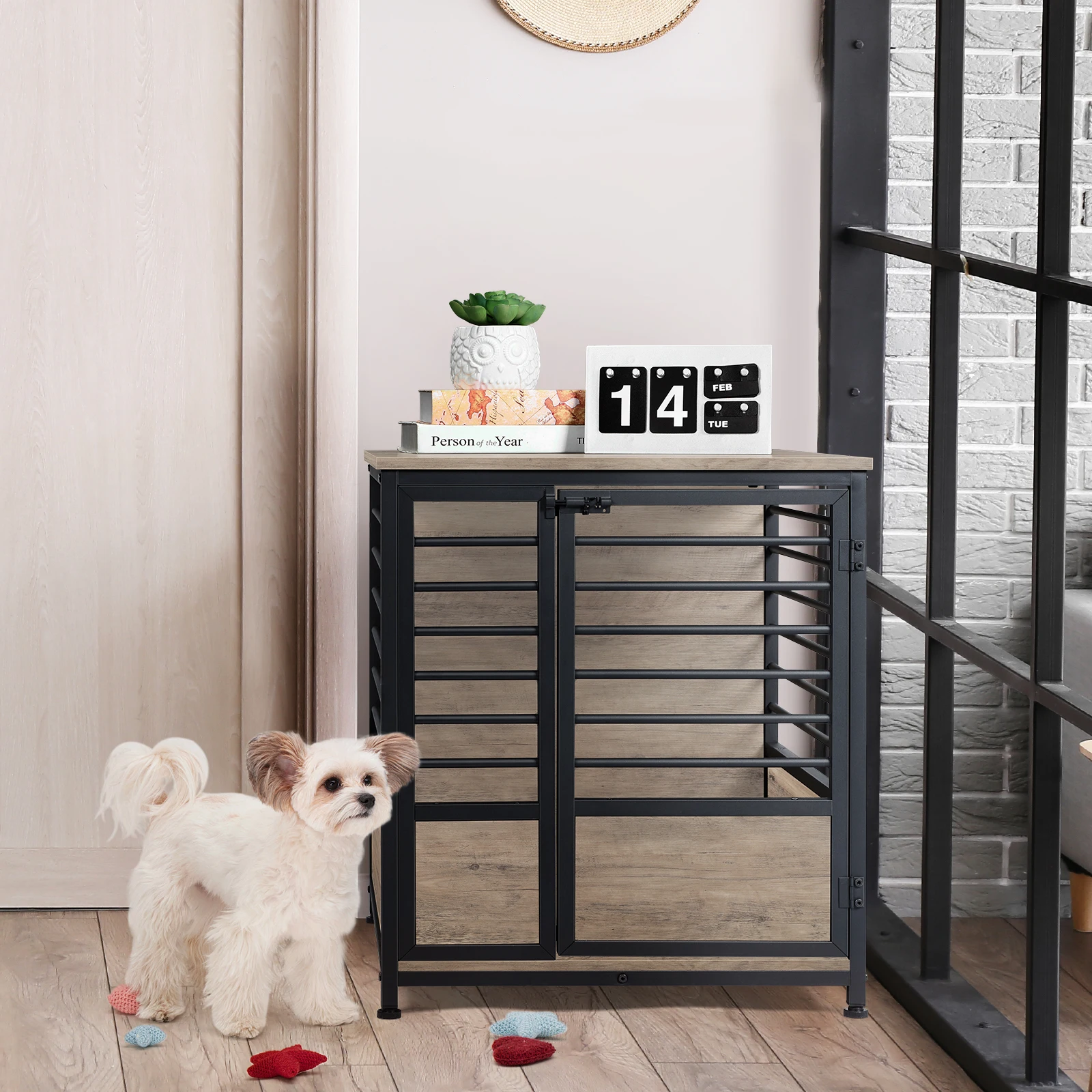 

Small Heavy Duty Dog Cage Side End Table, Indoor Dog Kennel, Dog Crate Furniture