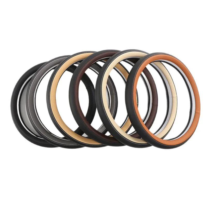 

Car Steering Wheel Cover 38 Cm 36cm 39 cm Universal Non-slip Wear-resistant Leather For Bmw Audi Toyota Mazda Honda Kia Ford