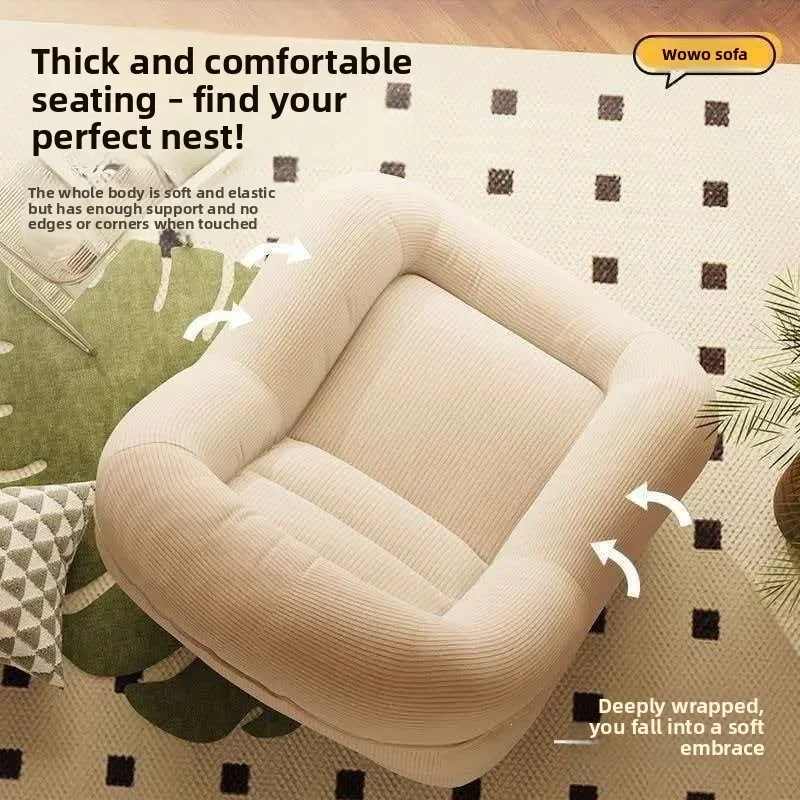 Lazy Nest Sofa Lounge Chair Recliner Sleep Tatami Style Bedroom Small Indoor Resting Bean Bag Lounge Chair Floor Lazy Chair