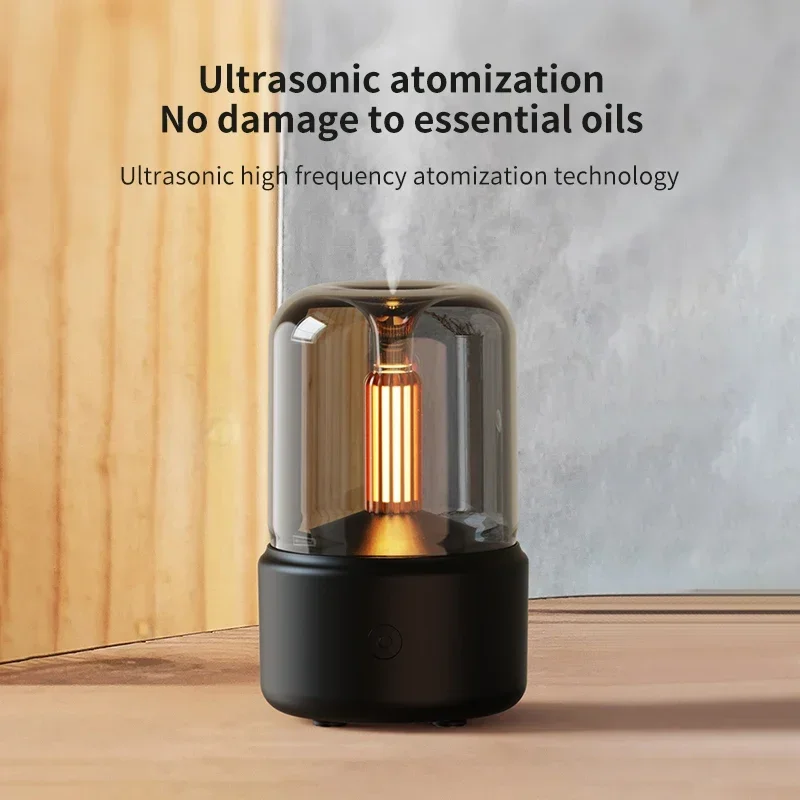 

Candlelight Aroma Diffuser Portable USB Air Humidifier with LED Light Essential Oil Perfume Cool Mist Maker Fogger Humidificador