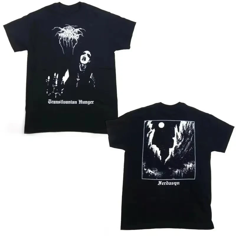 Transilvanian Hunger Darkthrone Black Metal Band Graphic T-Shirt Cotton Men Women Streetwear Tee