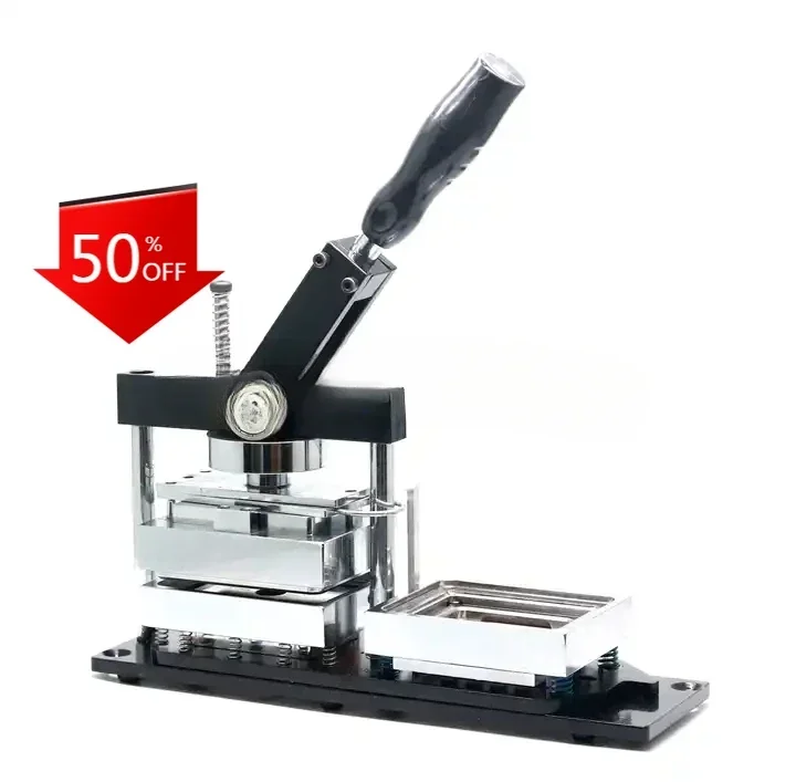 80*53mm Fridge Magnet Making Machine Rectangle Button Maker Kit with Cutter and 500pcs Materials