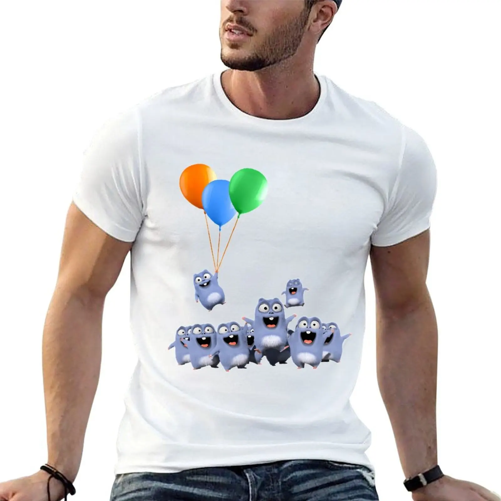 Lemmings Balloon Ride Celebration T-Shirt cotton tshirt 100% funny t shirts dark humor t shirts designer T-shirt