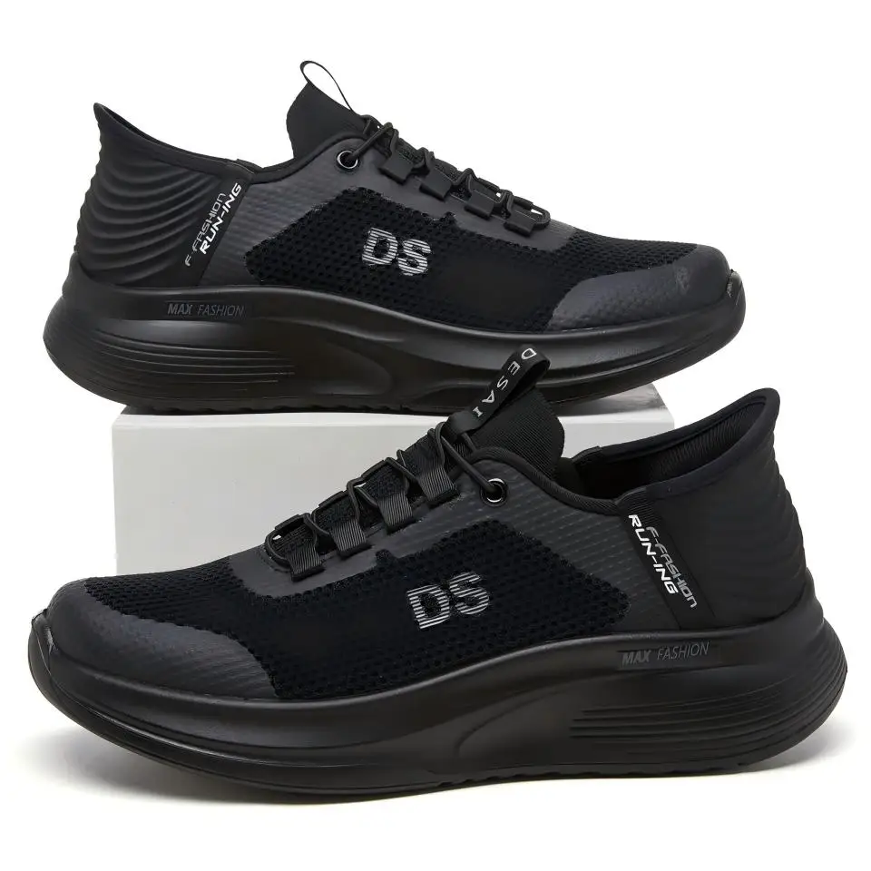 Desai Men's Slip On Casual Sneakers Breathable Mesh Thick Sole Sports Shoes Comfortable Lightweight Walking For Man All Seasons