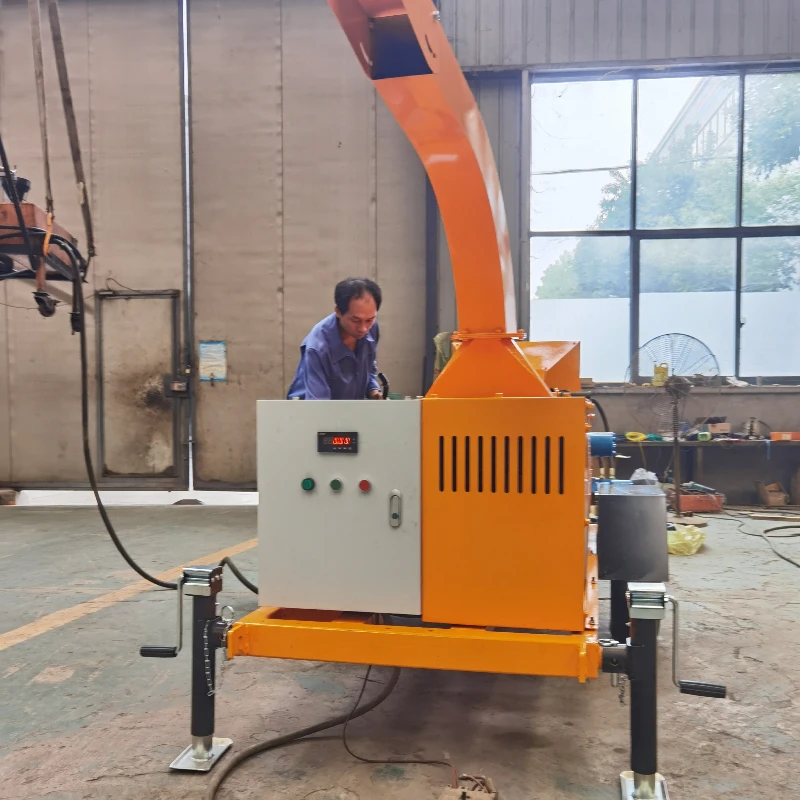 Forestry Mobile Wood Chipper Log Braches Shredder Macine Branch FireWood Chipper Splitting Crusher Wood Chipper Machine for US