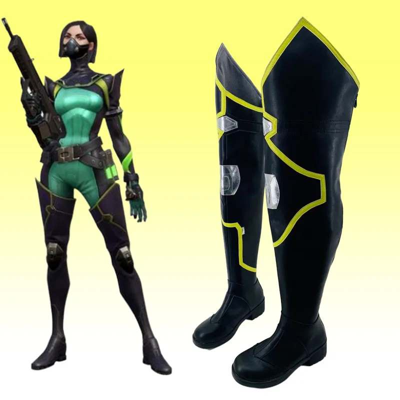 

Игра Valorant Viper Sabine Callas, обувь для косплея, ботинки, персонаж аниме, реквизит для Хэллоуина, карнавала и вечеринки