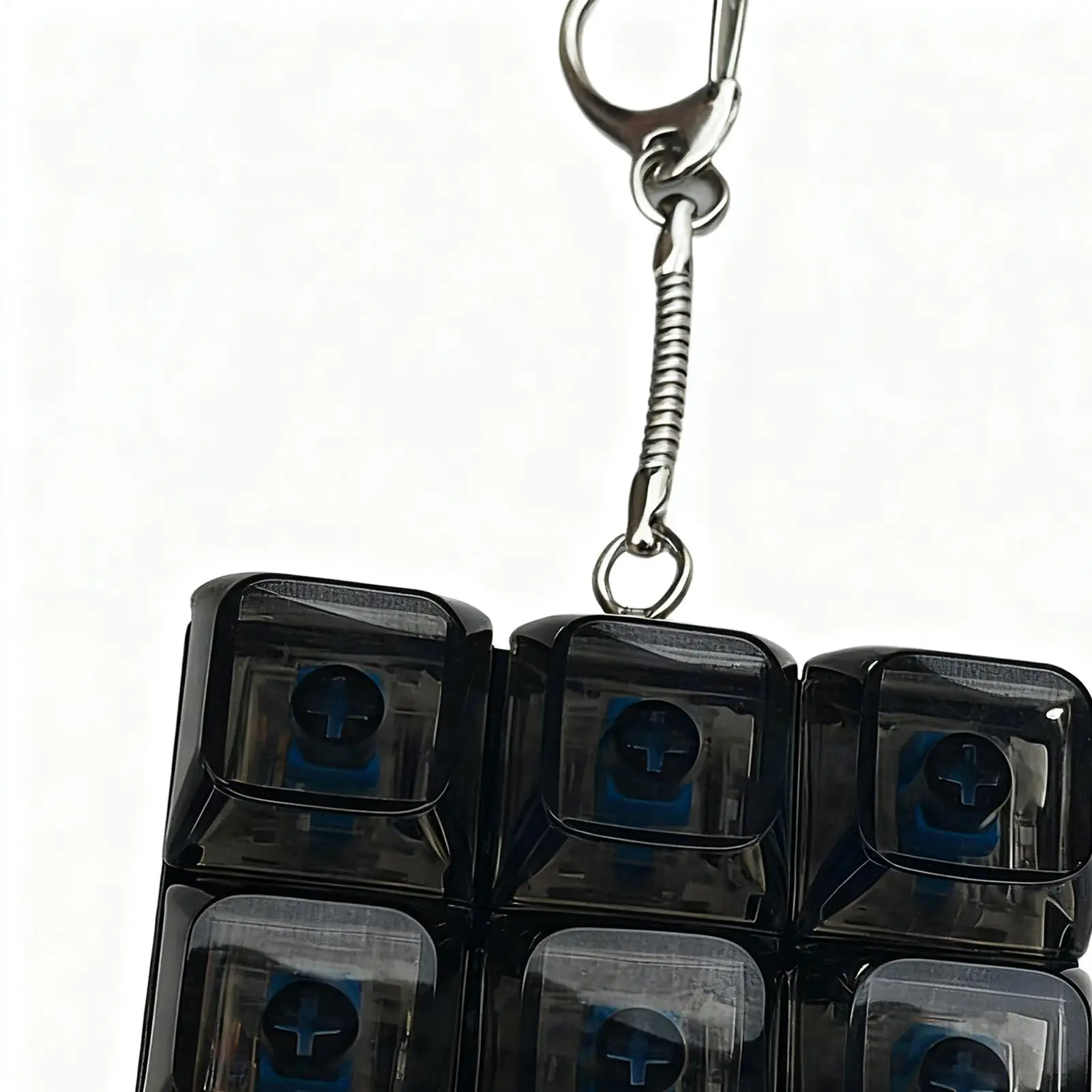 Keyboard Fidget Toy 9-in-1 Stress Relief Purse Charm Portable Bag Pendant for Kids Teens Adults Programmers College Students