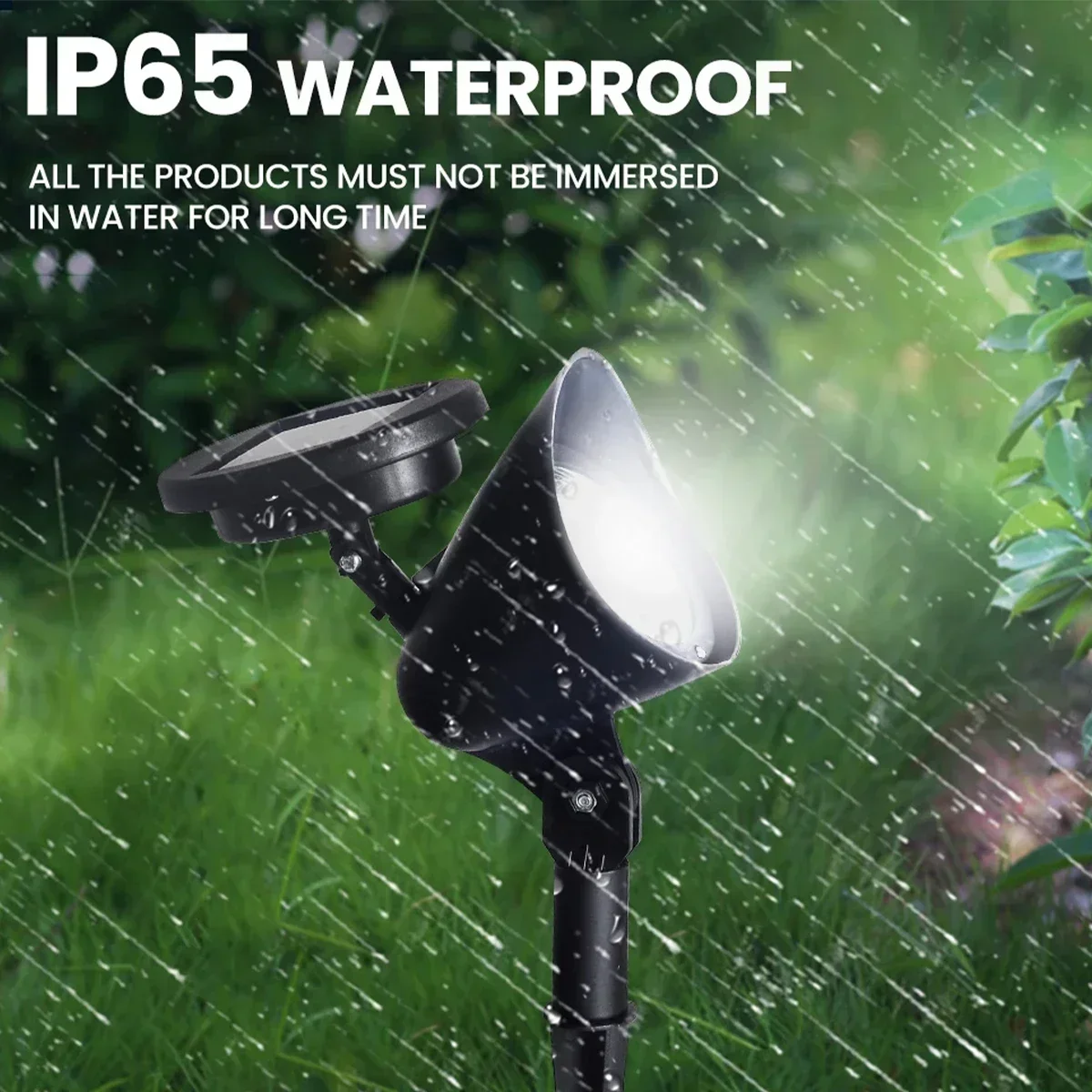 Solar Powered LED Spotlight Outdoor -IP65 Waterproof Garden Lights for Pathway,Lawn,Tree,Courtyard Decoration Landscape Lighting