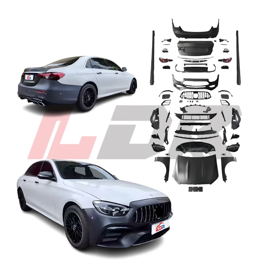 Hot Sale forbenz E Class 2010-2016 W212 Convert to 2024 W213 Latest Style Body Kit pp Bumper LED Headlight