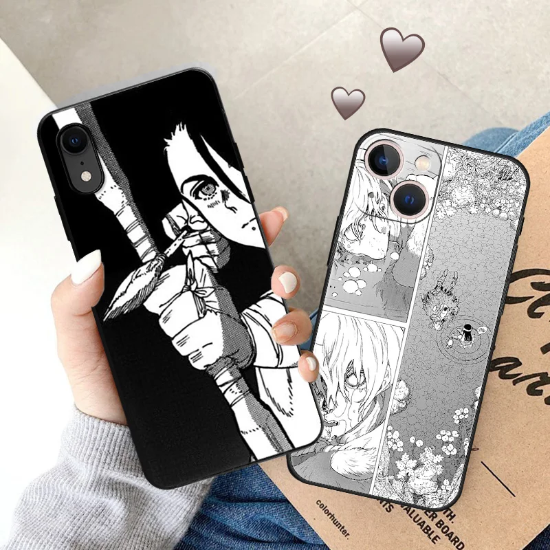 Phone Case for Apple iphone 16 Pro 15 12 11 13 Mini 14 Plus SE XR X XS Max Anime To Your Eternity Soft Black Anti-Drop Cover