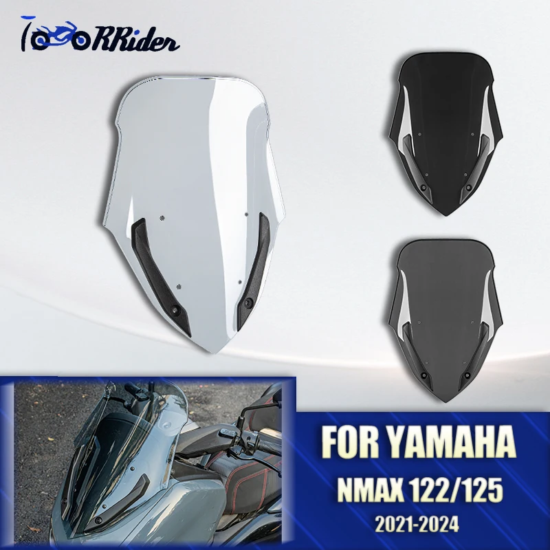 For Yamaha N-MAX NMAX 155 2021-2024 Windshield Windscreen Motorcycle N-MAX155 NMAX155 Wind Deflector Shield Screen Accessories