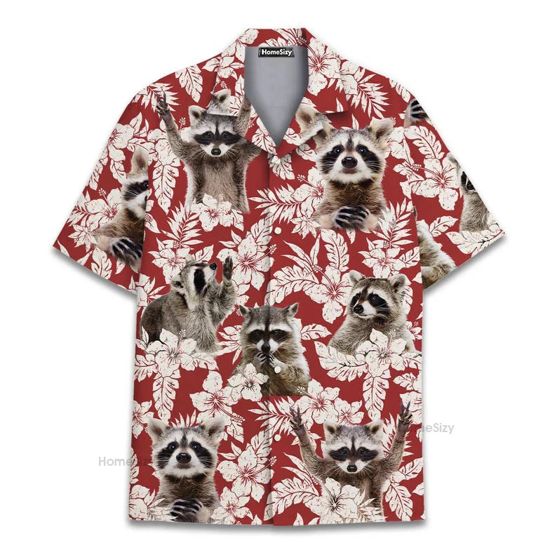 

Bigfoot Фламинго Графический Веселые Гавайские Рубашки Для Мужчин Индивидуальная Уличная Рубашка С Коротким Рукавом Винтаж Листья Отпуск Мужская Одежда