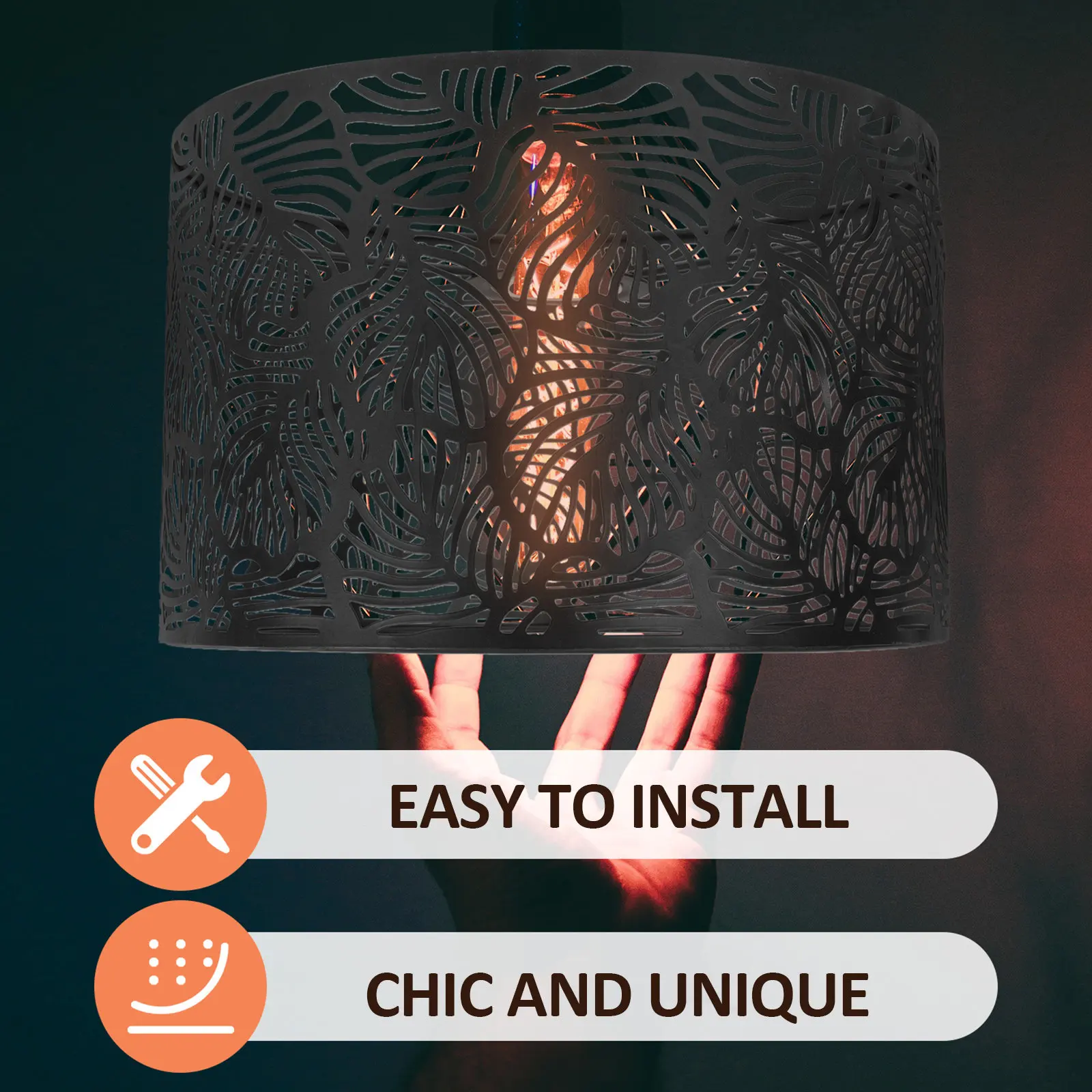 

1 шт. креативный металлический абажур, высококачественный полый светильник, стильный аксессуар для домашнего освещения и декора